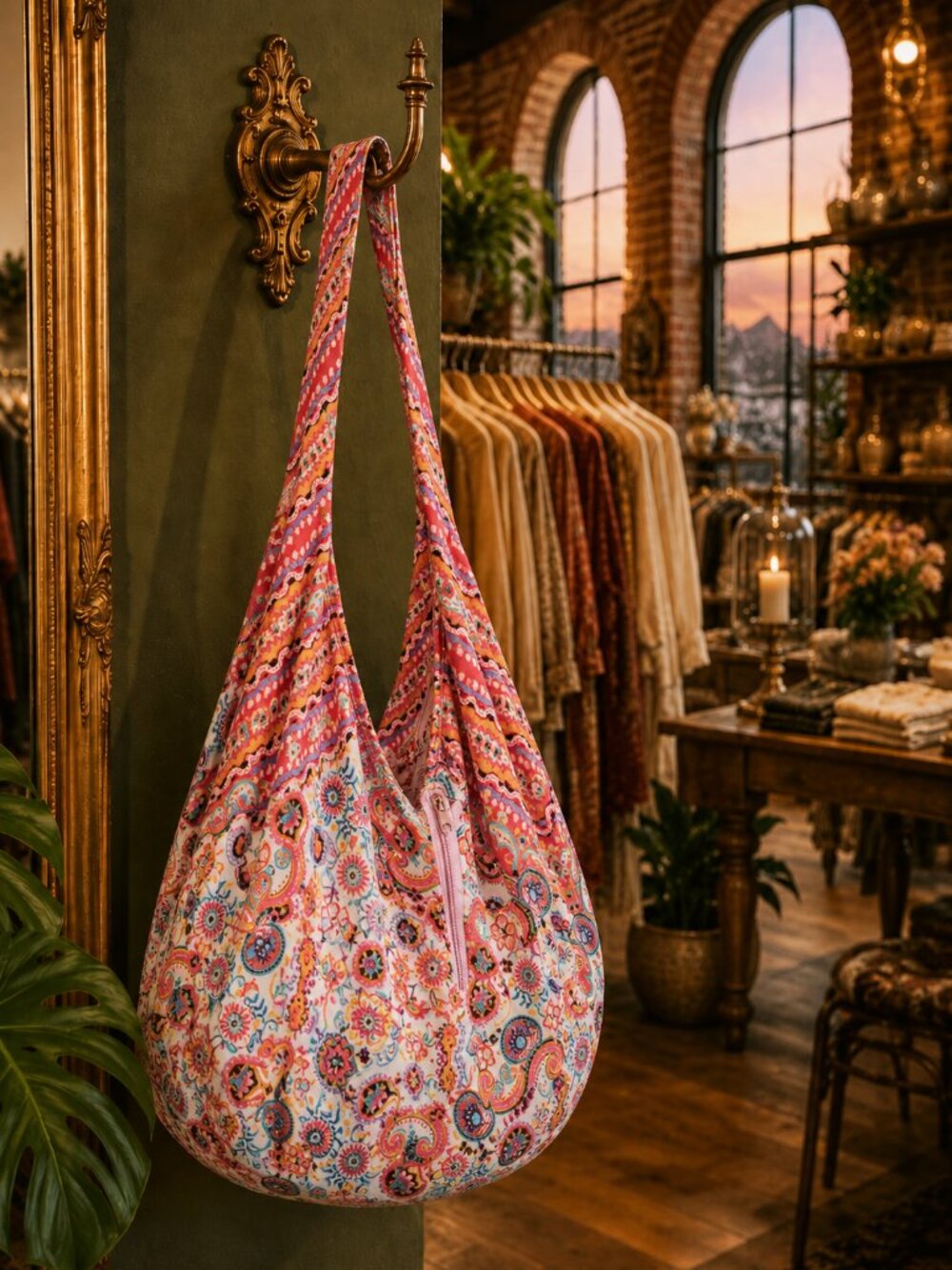 Boho Paisley Pattern Shoulder Bag